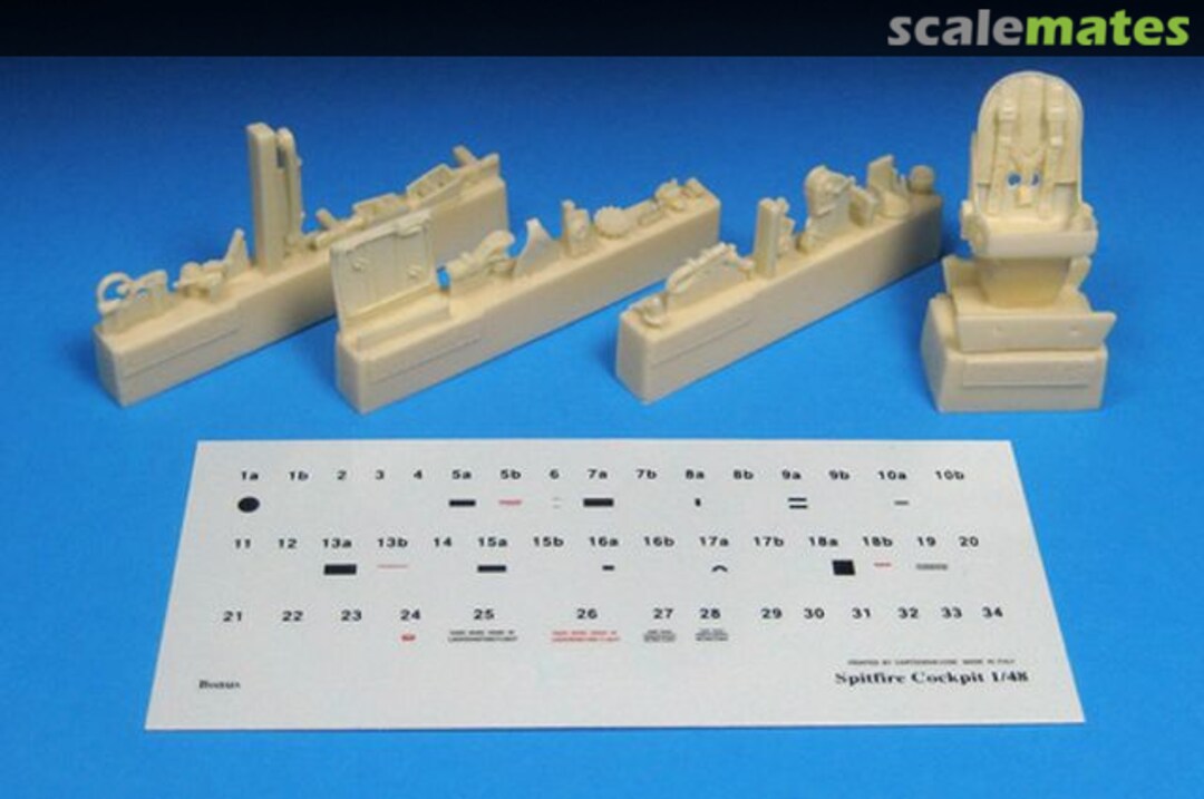Boxart Spitfire Mk V Cockpit Snapshot Upgrade (for Eduard) BR48476 Barracuda Studios