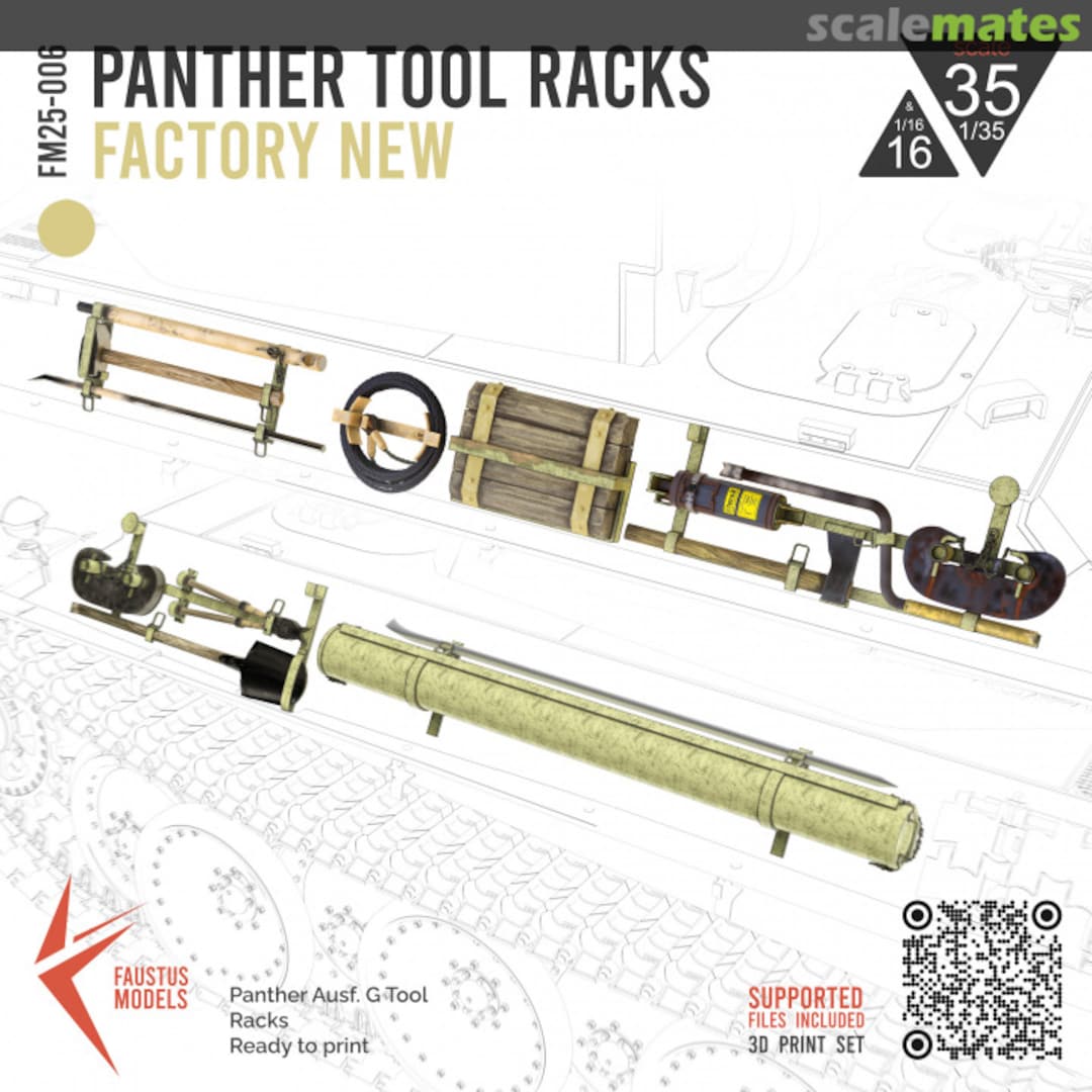 Boxart Panther Ausf.G Tool Racks Factory New FM25-006 Faustus Models