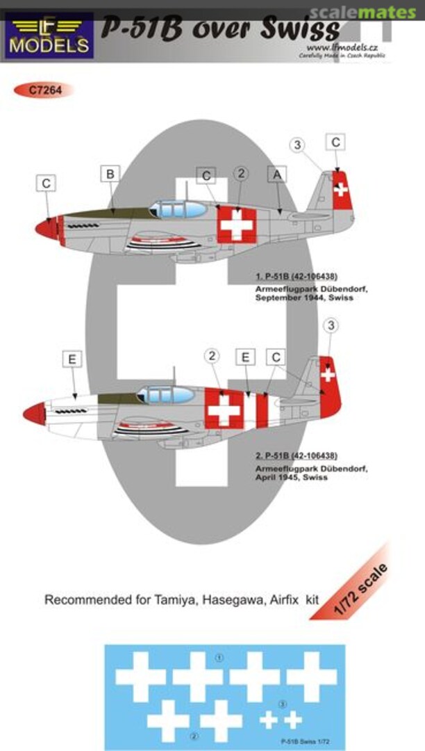 Boxart P-51B Over Swiss C7264 LF Models