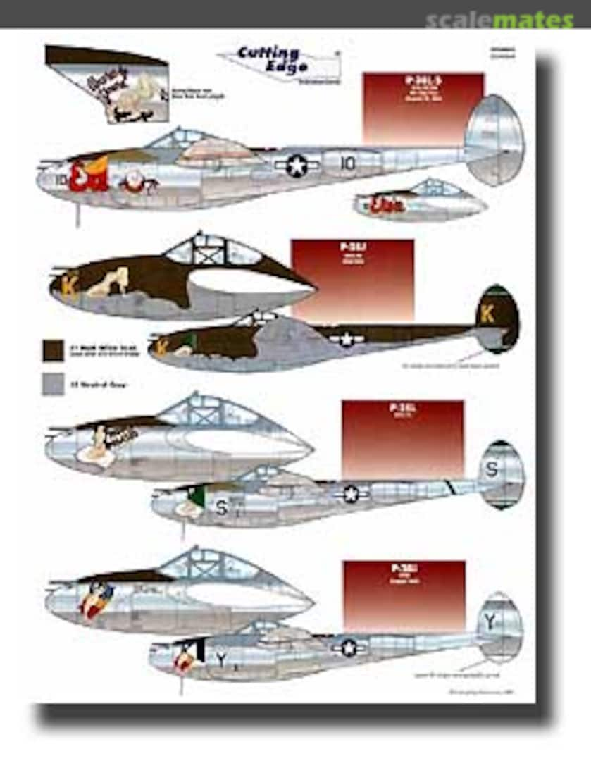 Boxart Lockheed P-38J/L Nose Art #2 CED72069 Cutting Edge Modelworks