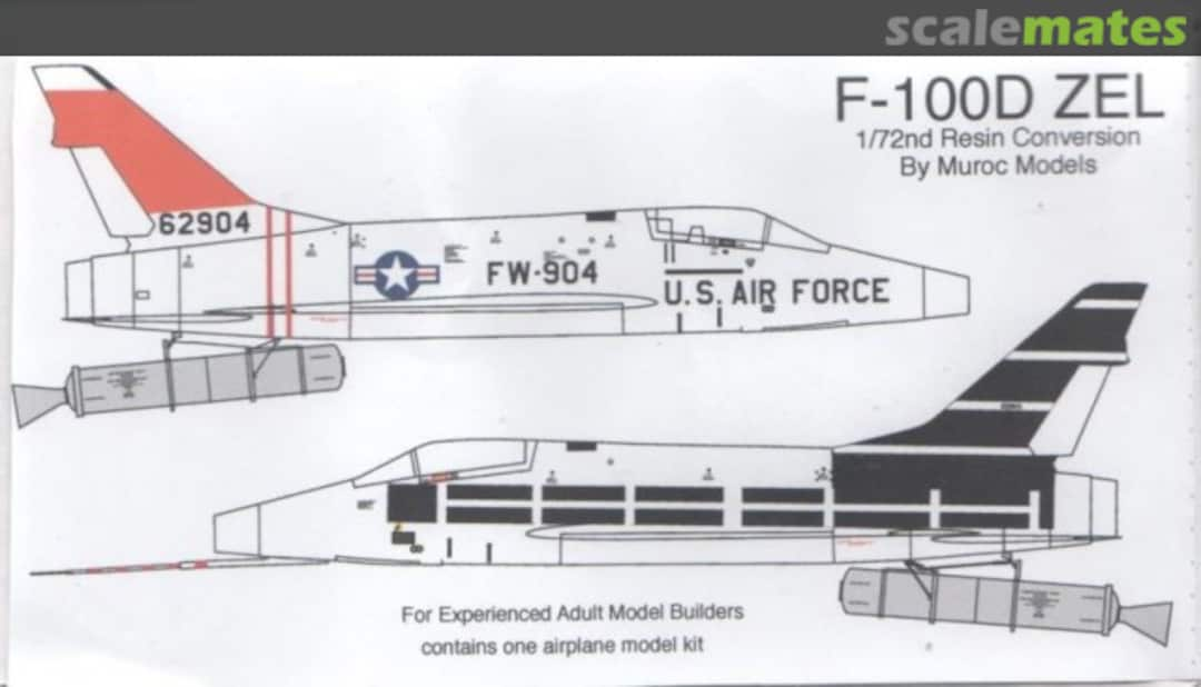 Boxart F-100D ZEL Conversion RD6 7202 Muroc Models