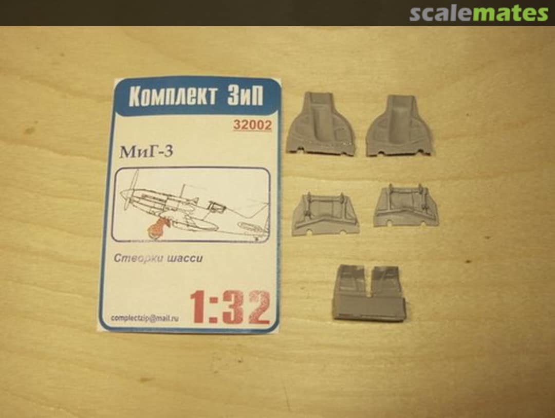 Boxart MiG-3 gear doors 32002 Komplekt Zip