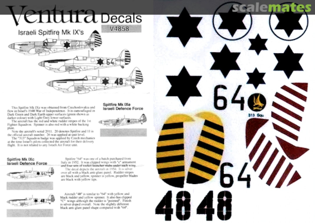 Boxart Israeli Spitfire Mk IXs V4858 Ventura