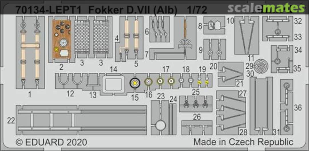 Boxart Fokker D. VII (Alb) PE-set 70134-LEPT Eduard