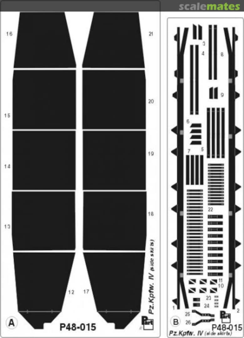 Boxart Pz.Kpfw.IV Ausf.J side skirts P48-015 Part