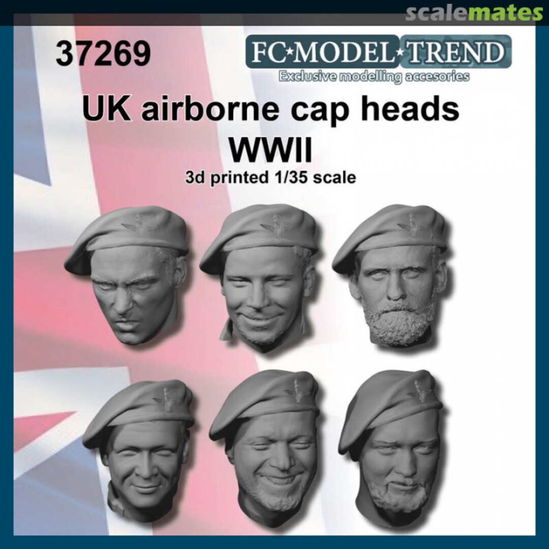 Boxart UK airborne cap heads WWII 37269 FC Model Trend