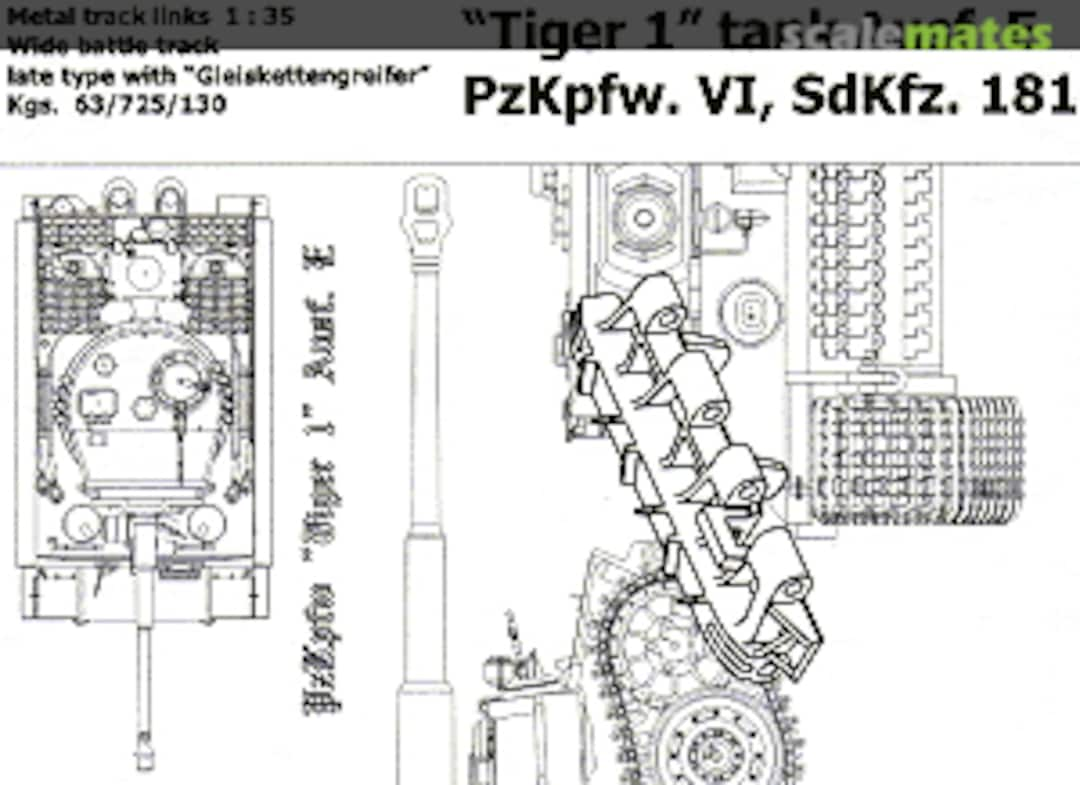 Boxart "Tiger 1" tank Ausf. E PzKpfw. VI, SdKfz. 181 MTR-02 Karaya