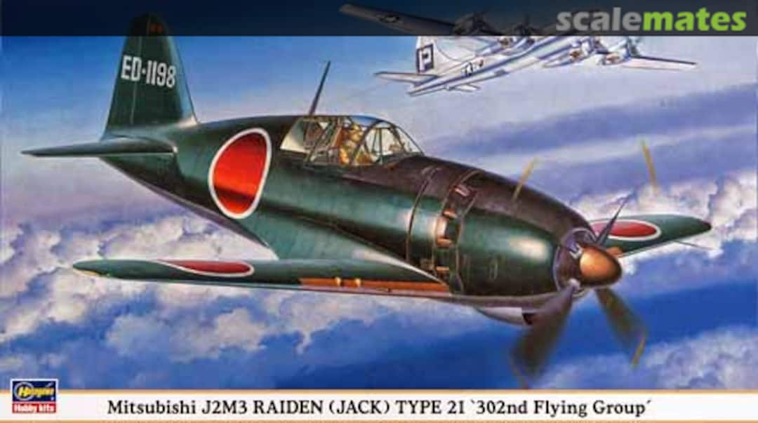 Boxart Mitsubishi J2M3 Raiden (Jack) Type 21 '302nd Flying Group' 09667 Hasegawa