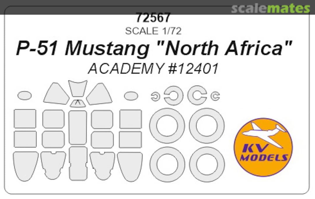 Boxart P-51B Mustang "North Africa" 72567 KV Models