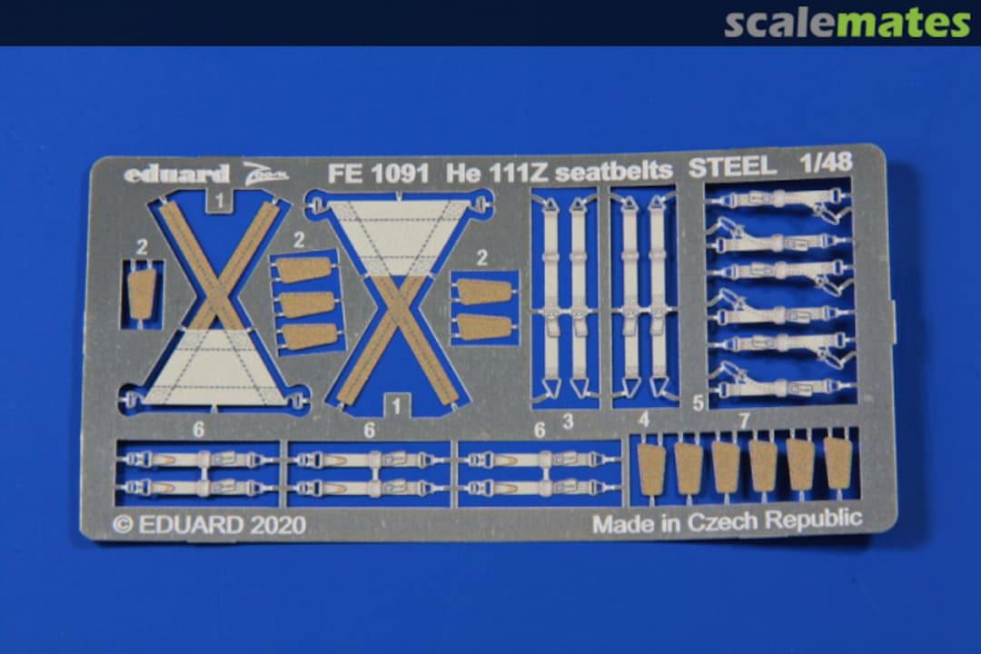 Boxart He 111Z seatbelts STEEL FE1091 Eduard