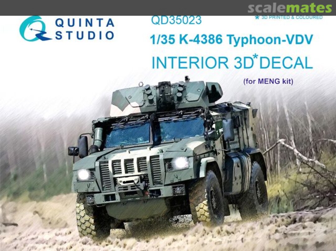 Boxart K-4386 Typhoon-VDV interior 3D decals QD35023 Quinta Studio