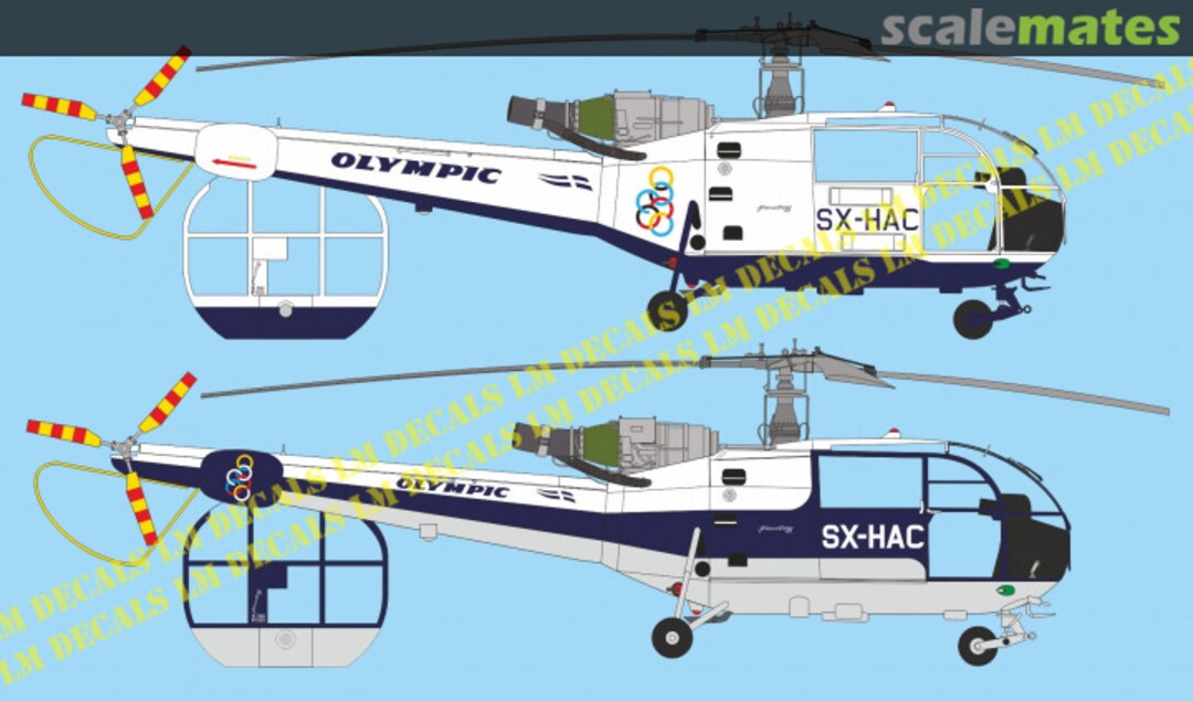 Boxart Alouette III Olympic Aviation LMX 0125 LM Decals