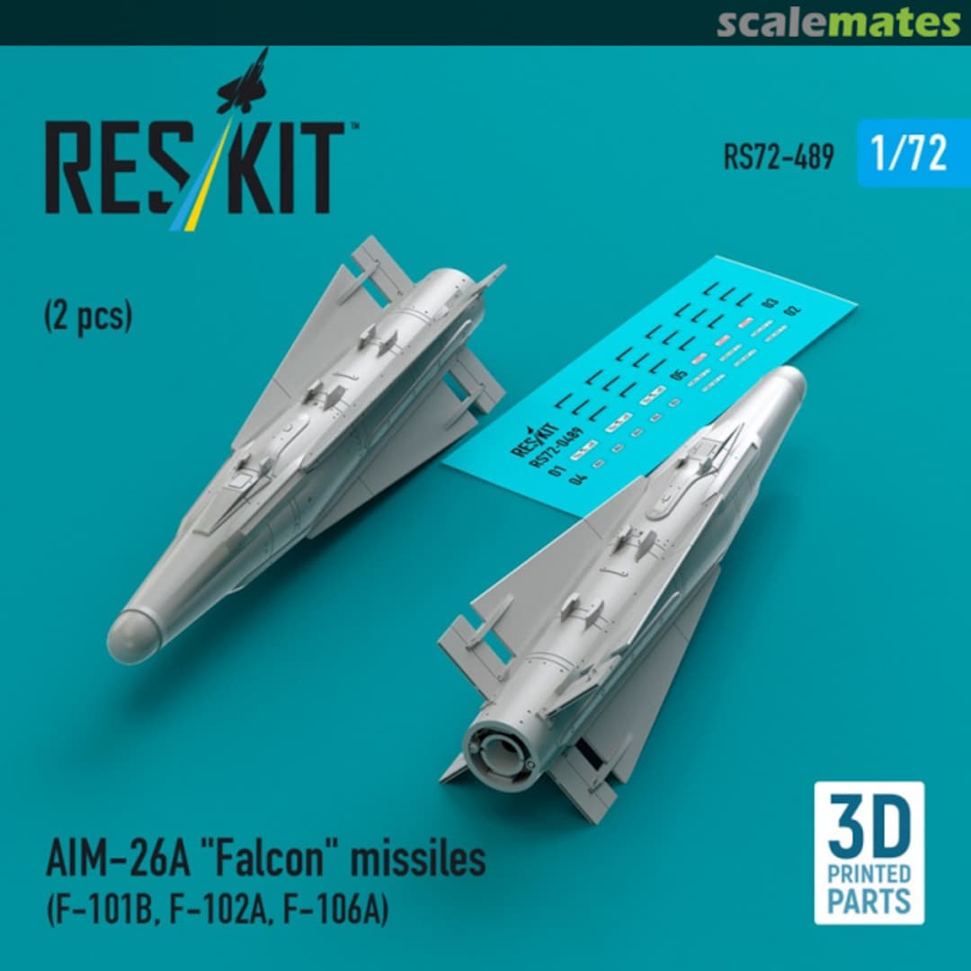 Boxart AIM-26A "Falcon" missiles (2 pcs)  (3D Printed) RS72-0489 ResKit