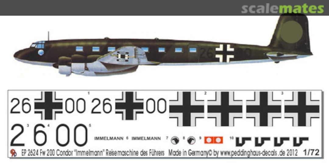 Boxart Fw 200 Immelmann EP 2624 Peddinghaus-Decals