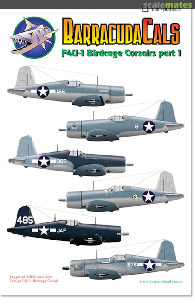 Boxart F4U-1 Birdcage Corsairs Part 1 BC48153 Barracuda Studios