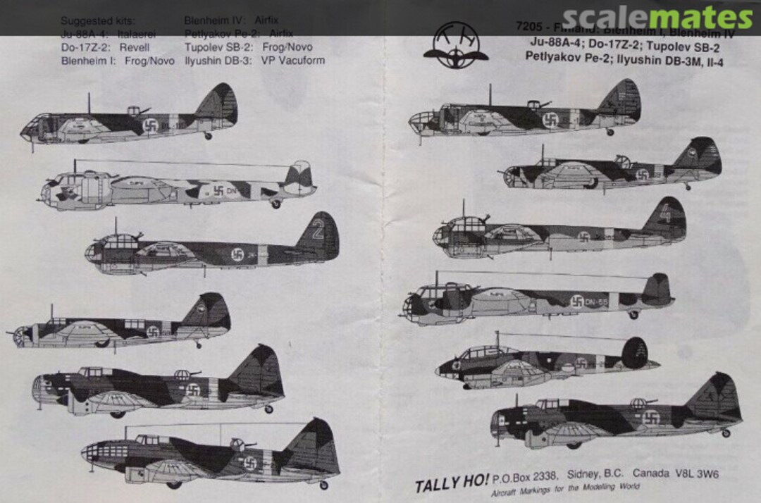 Contents Finnish Twin Engine Bombers 7205 Tally Ho! (Canada)