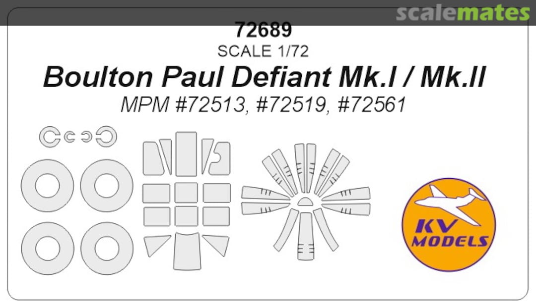 Boxart Boulton Paul Defiant Mk.I / Mk.II 72689 KV Models