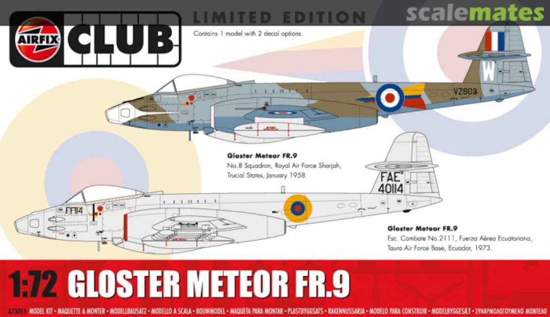 Boxart Gloster Meteor FR.9 A73015 Airfix