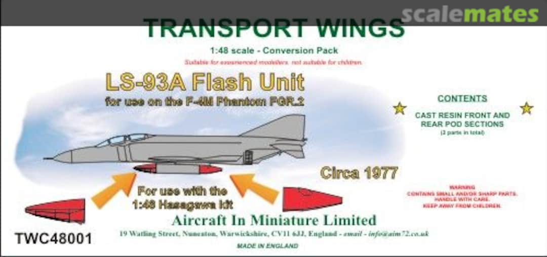 Boxart RAF McDonnell Phantom FGR.2 LS-93A Flash Pod conversion set. TWC48001 Aircraft In Miniature Ltd