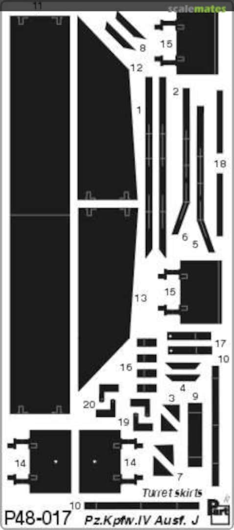 Boxart Pz.Kpfw.IV Ausf.J turret skirts P48-017 Part