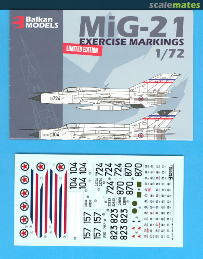 Contents MiG-21 Exercise Markings BM-7202 Balkan Models