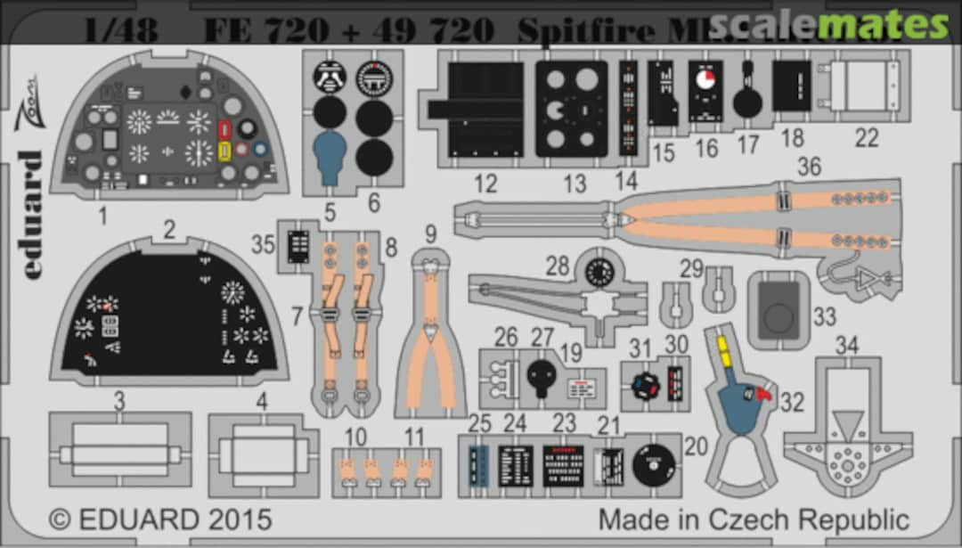 Boxart Spitfire Mk.I interior S.A. FE720 Eduard