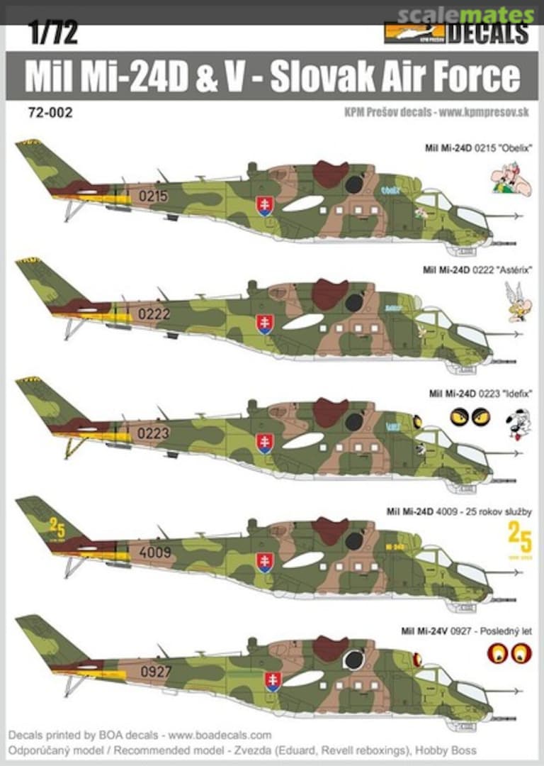 Boxart Mil Mi-24D & V Slovak Air Force DEC72002 KPM Prešov