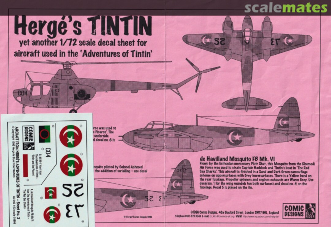 Boxart The Aircraft of Tintin - Part 3 CD-003 Blue Rider