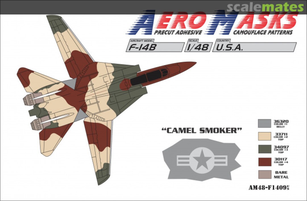 Boxart F-14B USA Camel Smoker AM48-F1409 AeroMasks