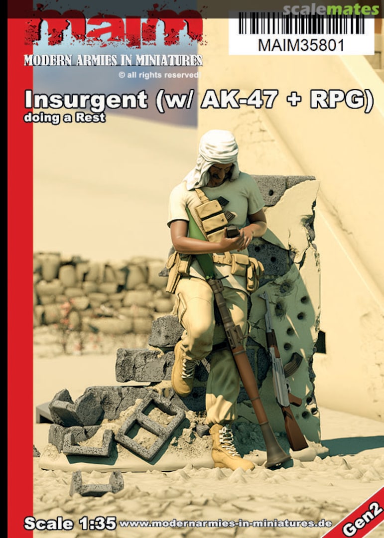 Boxart Insurgent (w/ AK-47 + RPG) doing a Rest MAIM35801 MAiM