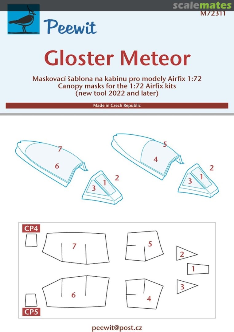 Boxart Canopy Mask: Gloster Meteor M72311 Peewit