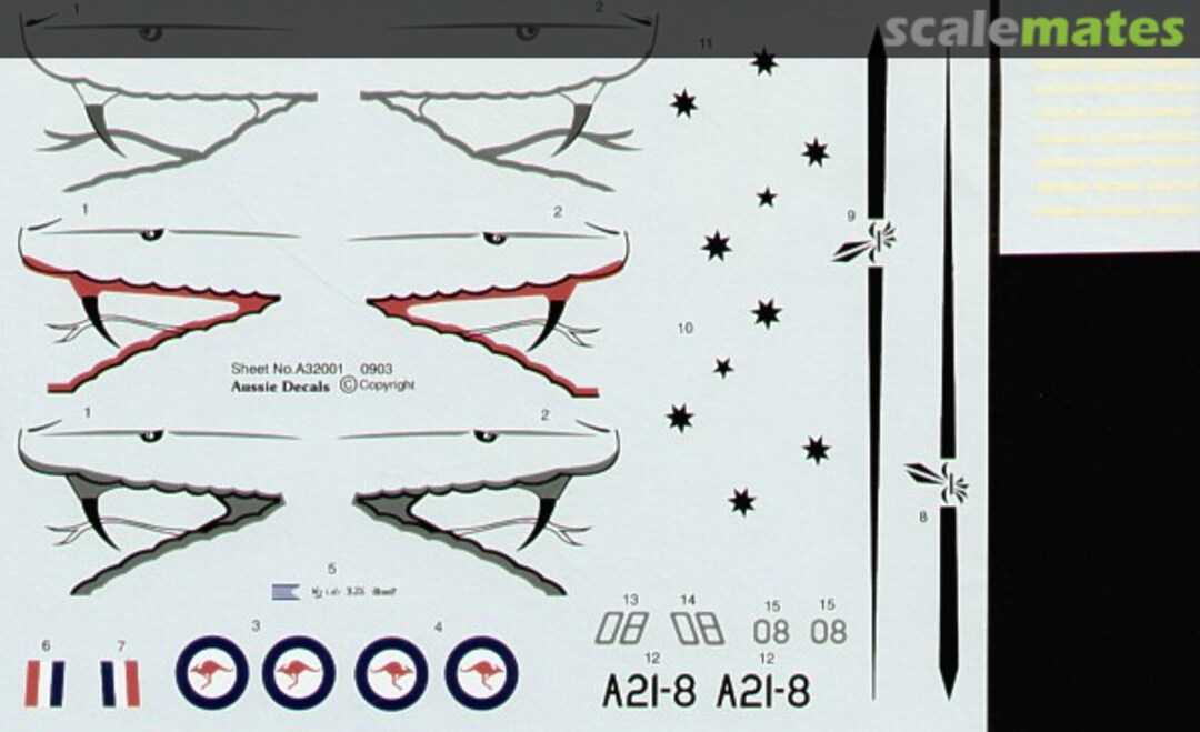 Contents Hornet A32001 Aussie Decals