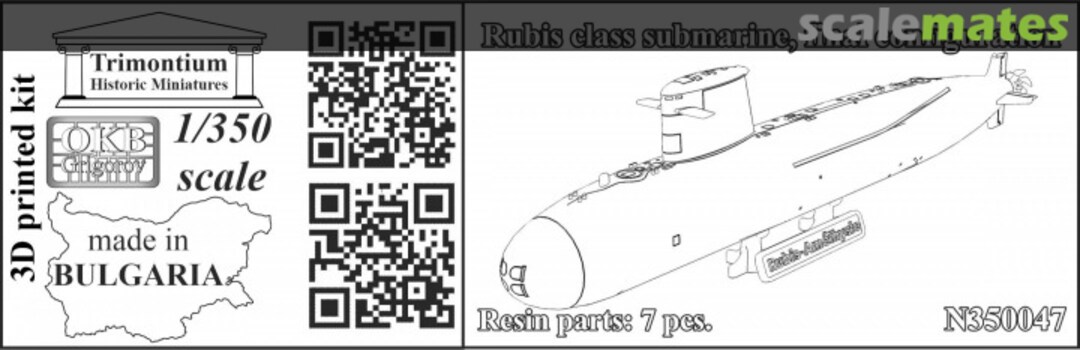 Boxart Rubis class submarine, final configuration N350047 OKB Grigorov