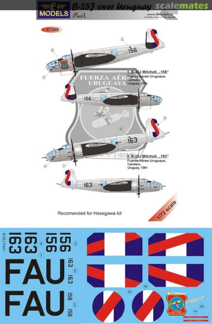 Boxart B-25J over Uruguay C7268 LF Models