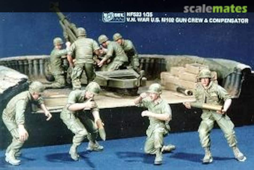 Boxart M102 U.S. Gun Crew & Compensator HF523 Hobby Fan