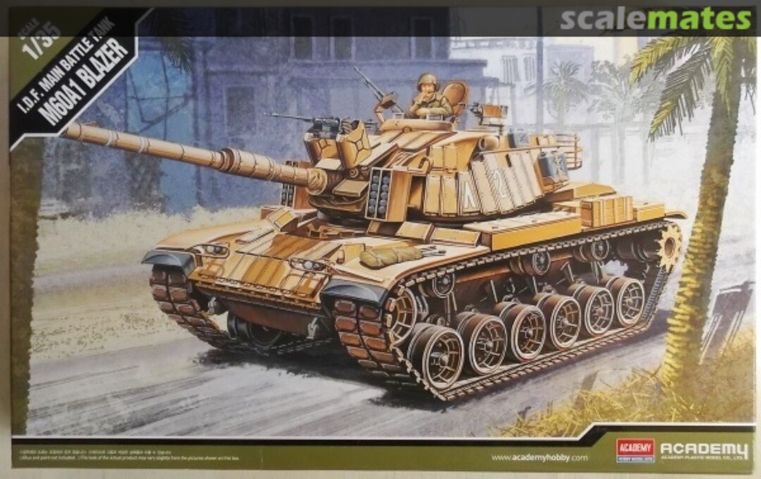 Boxart M60A1 Blazer Israeli MBT 13247 Academy