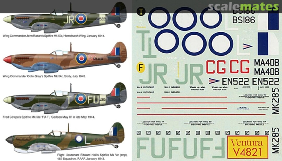 Boxart Spitfires - Australian & New Zealand V4821 Ventura