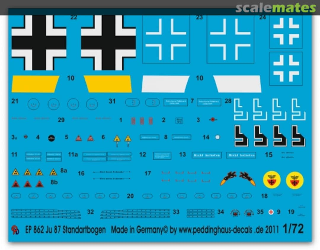 Boxart Ju 87 Stuka Standard Stencils EP 862 Peddinghaus-Decals