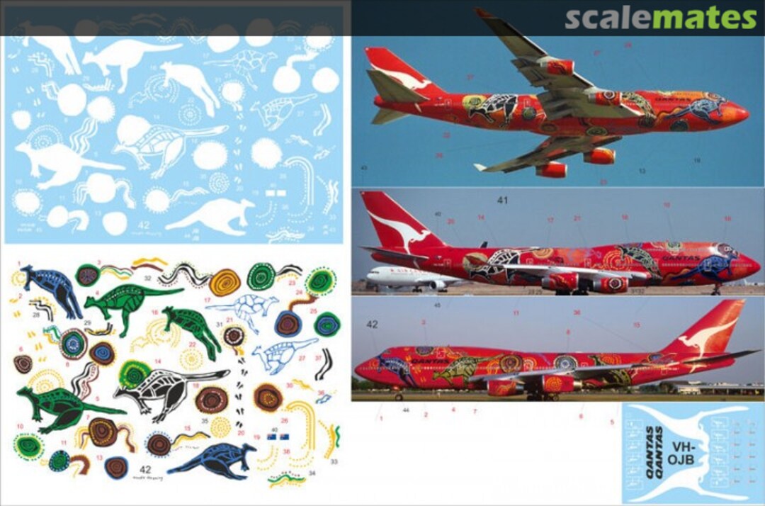 Boxart QANTAS Boeing 747-438 'Wunala Dreaming' ? Pas Decals