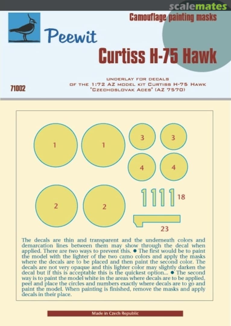 Boxart Curtiss Hawk H-75 M71002 Peewit