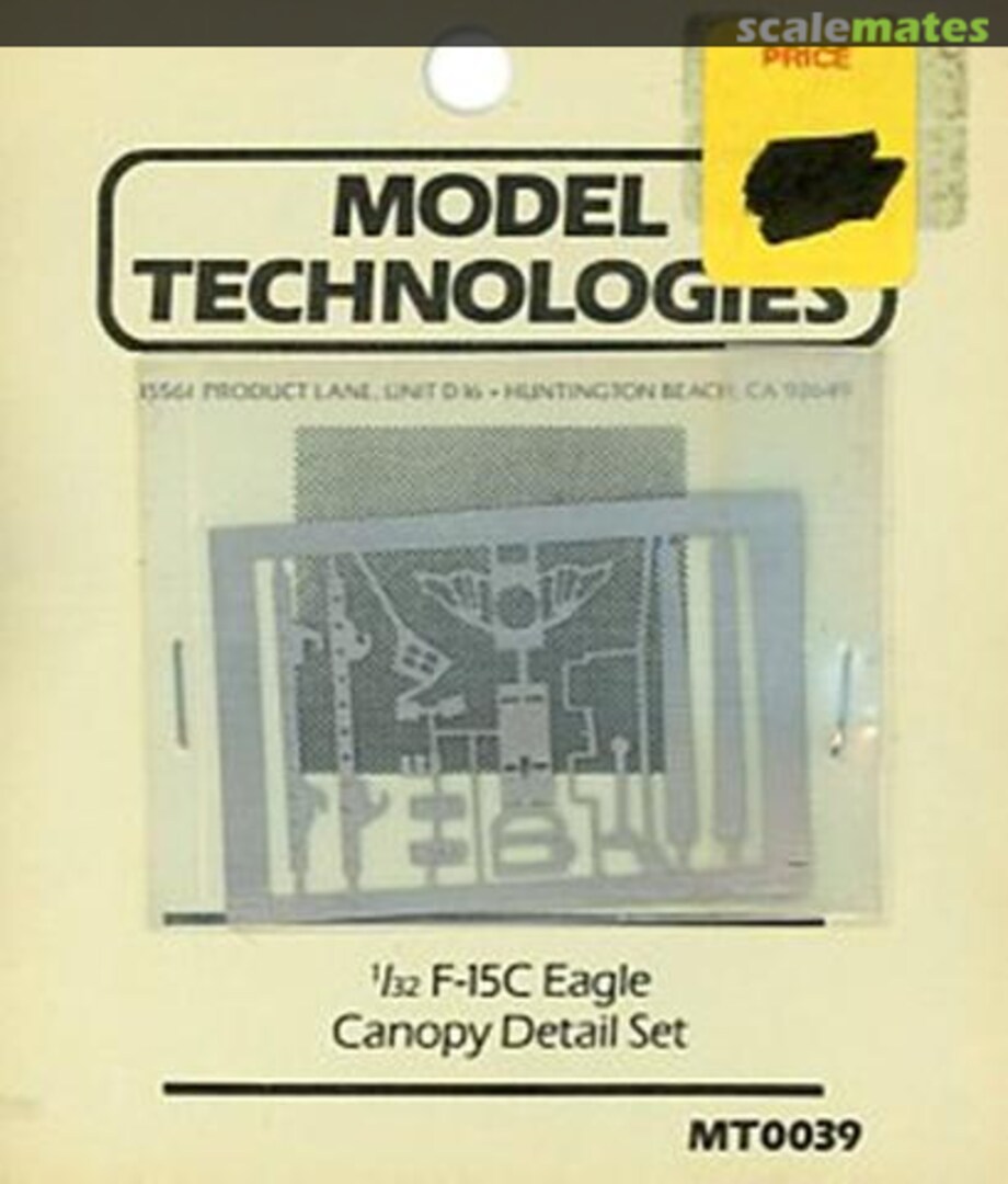 Boxart F-15C CANOPY DETAIL SET MT 0039 Model Technologies