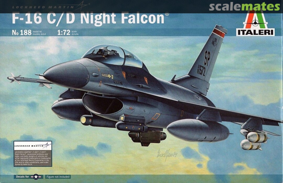 Boxart F-16C/D Night Falcon 188 Italeri