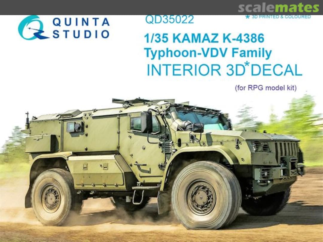 Boxart K-4386 Typhoon-VDV Family interior 3D decals QD35022 Quinta Studio