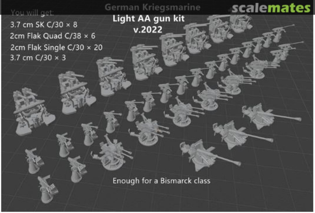 Boxart German Kriegsmarine Light AA gun kit  ModellbauRay