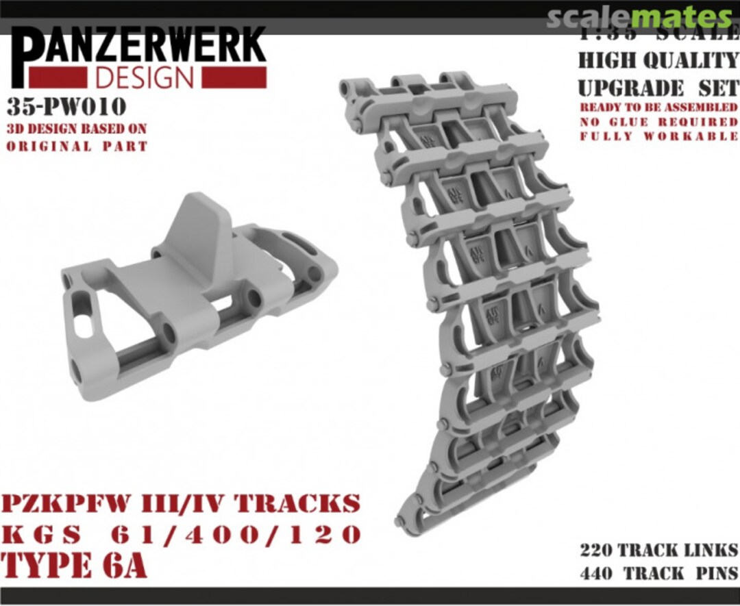 Boxart Panzer III/IV tracks type 6A 35-PW010 Panzerwerk design