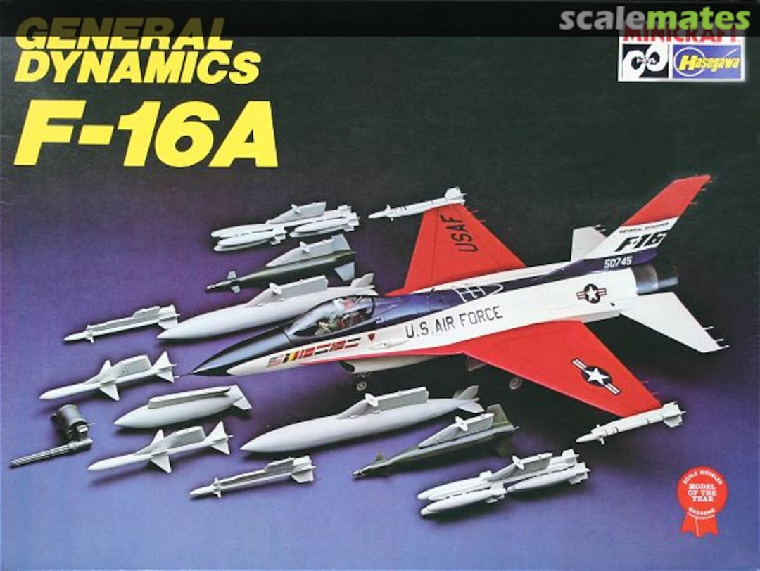 Boxart General Dynamics F-16A 100 Minicraft Hasegawa