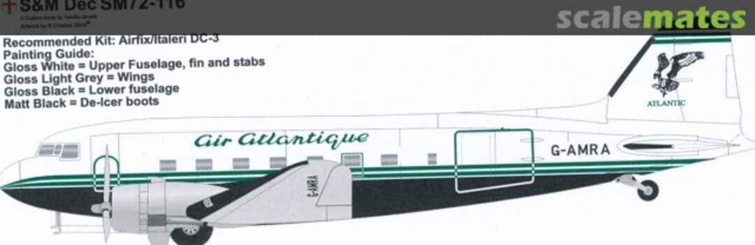 Boxart Douglas DC3 Air Atlantique G-AMRA SM72-116 S&M Silk