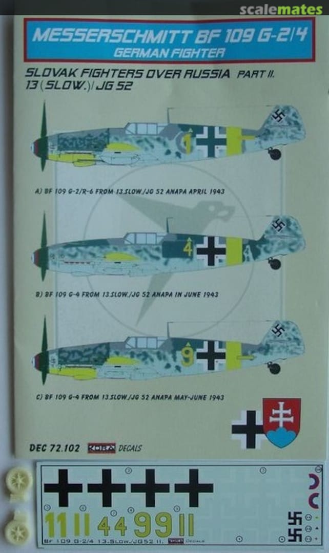 Boxart Messerschmitt Bf 109 G-2/4 - World War II DEC72102 Kora Models