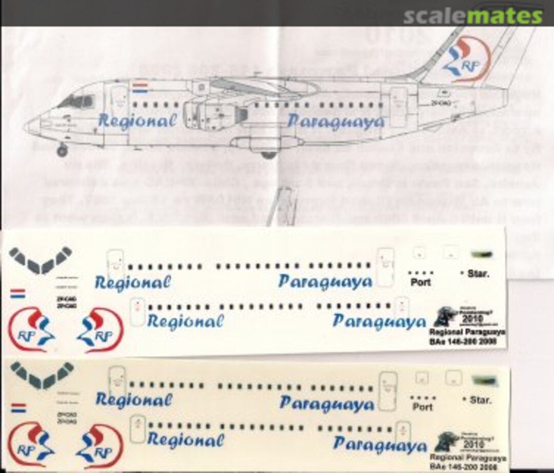 Boxart BAe 146-200 Regional Paraguaya BAe146_1 Pointerdog Decals