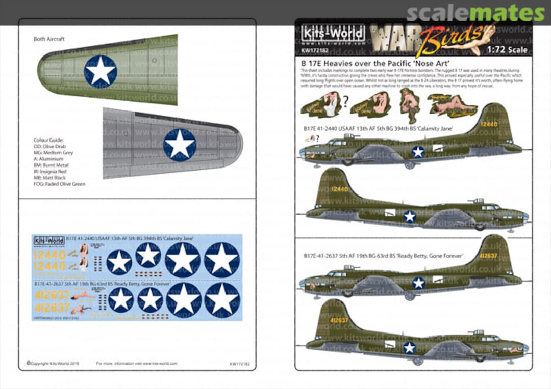 Boxart Boeing B-17E Flying Fortress KW172182 Kits-World